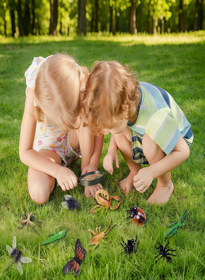Morofme 12pcs Realistic Insect Toy Figures Fake Large Bug Lady Bug Dragonfly Butterfly Cake Topper Vivid Spider Mosquito Toys Praying Mantis Toy for Kids Birthday Party Favors Educational Projects - Image 3